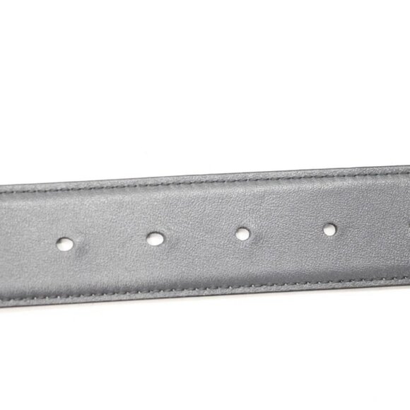 Salvatore Ferragamo Reversible Leather Gancini Belt 42" - White/Grey - Picture 3 of 12